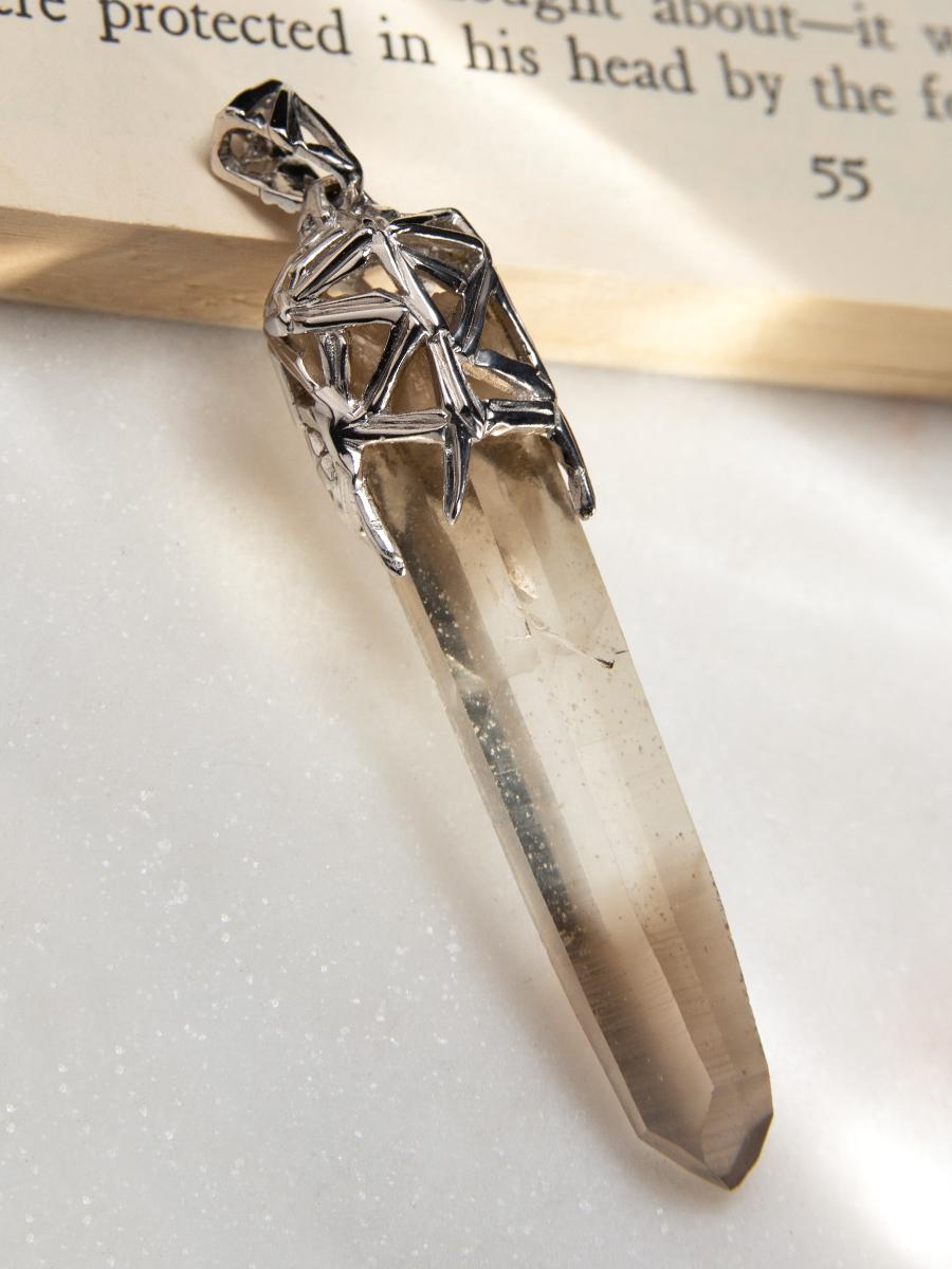 Citrine Crystal Silver Pendant Rough Gemstone Magic Healing Raw Uncut Gems For Sale 4