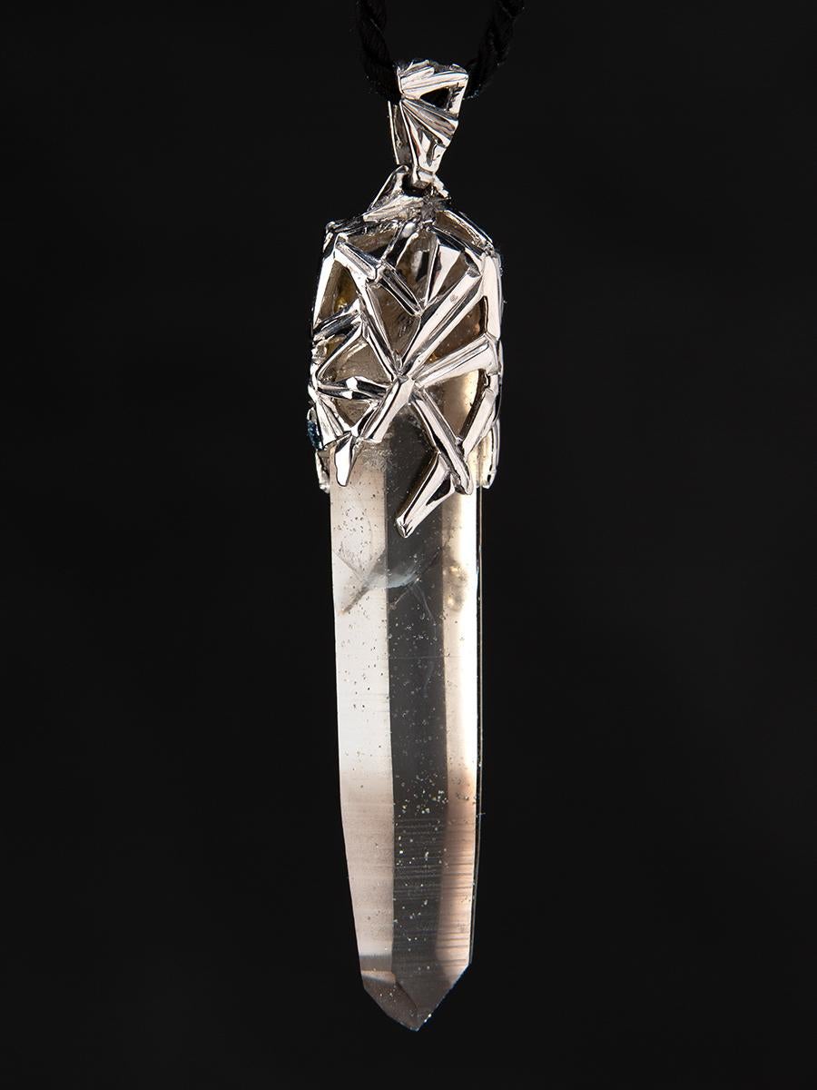 Artisan Citrine Crystal Silver Pendant Rough Gemstone Magic Healing Raw Uncut Gems For Sale