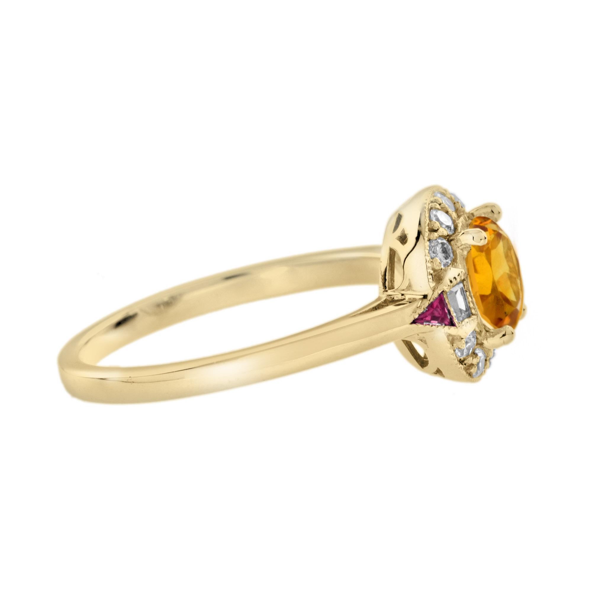 ruby and citrine engagement ring