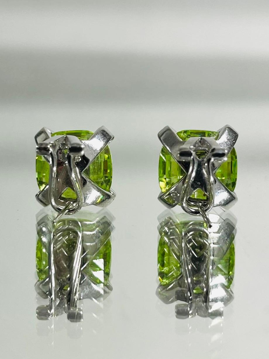 Citrin & Diamant-Ohrringe in 14k Weißgold Damen im Angebot