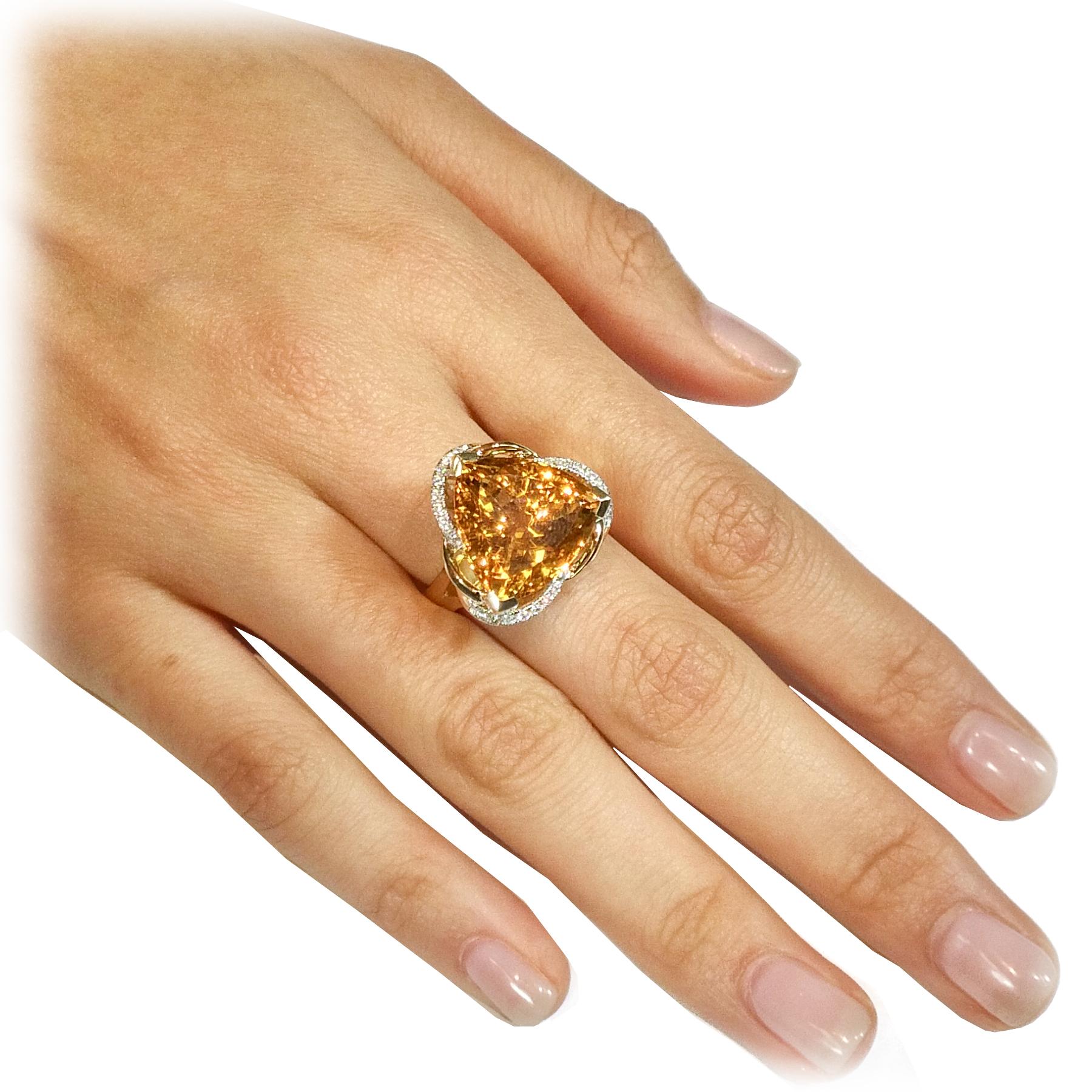 Citrine Yellow Gold Cocktail Ring 5