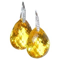 Citrine Earrings in Sterling Silver