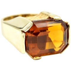 Citrine Fashion Ring 14 Karat Yellow Gold