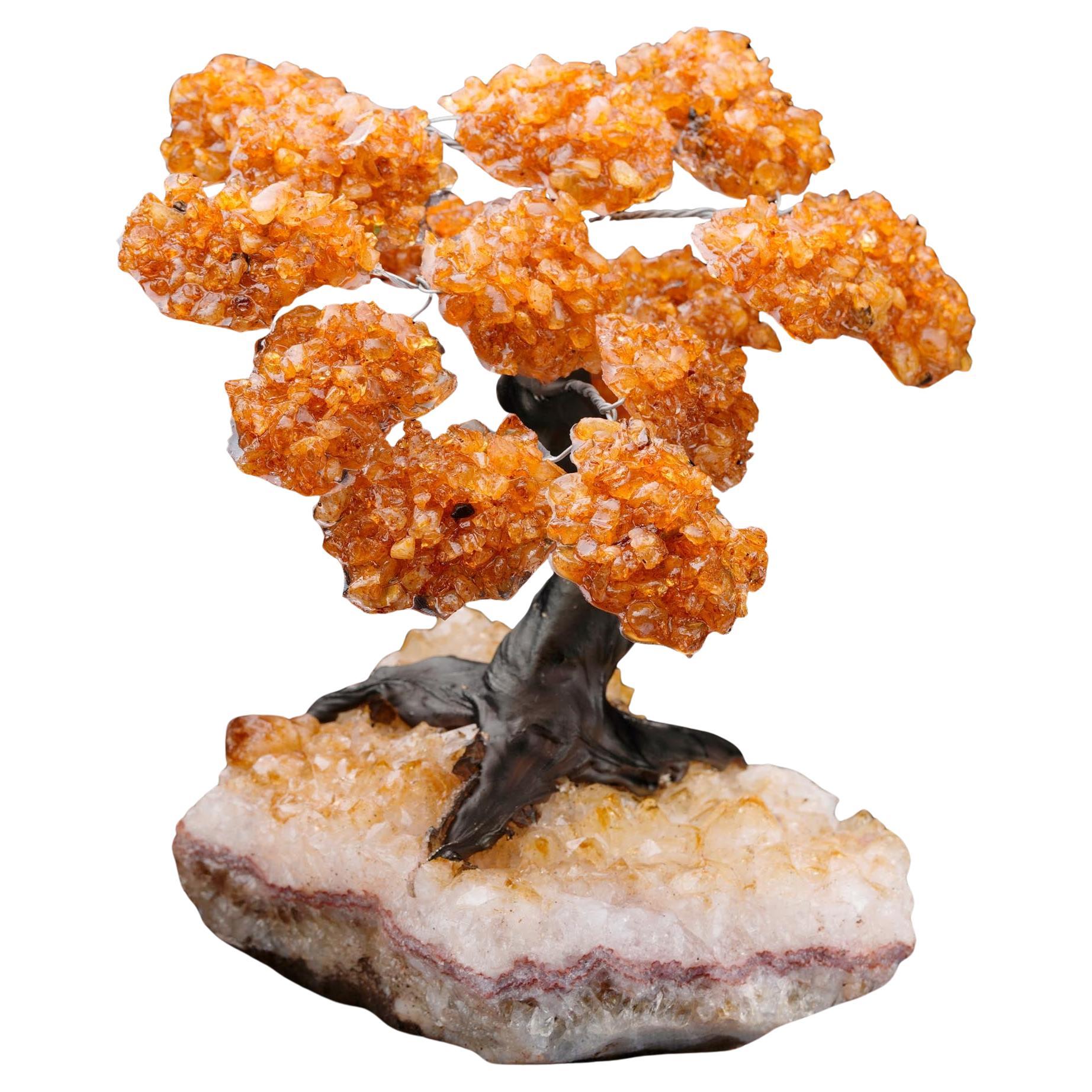 Citrine Gem Tree on Citrine Cluster Base