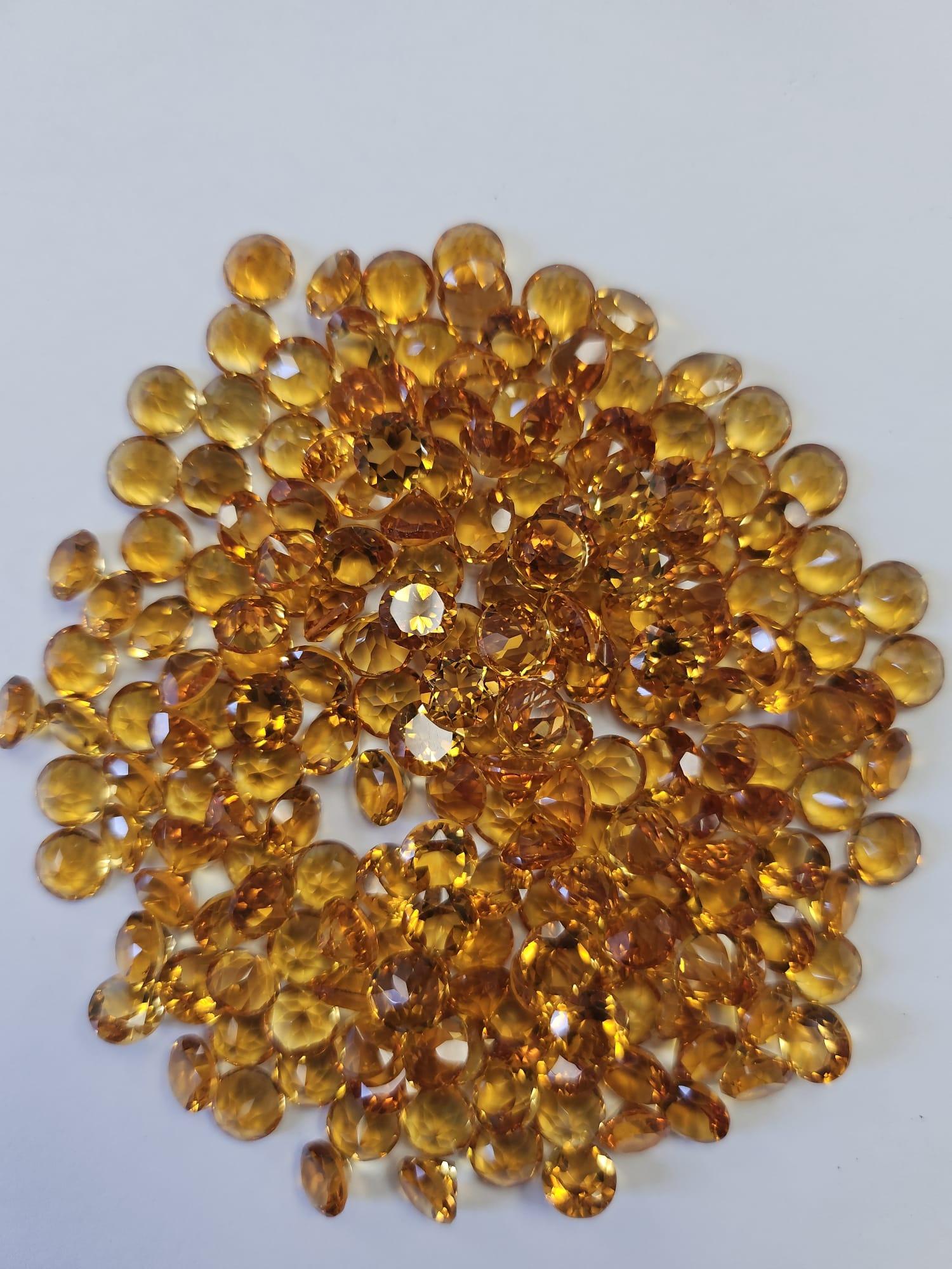 da uomo o donna Gemma citrina per la creazione di gioielli 6 mm Forma rotonda Gemma sciolta Lotto all'ingrosso in vendita