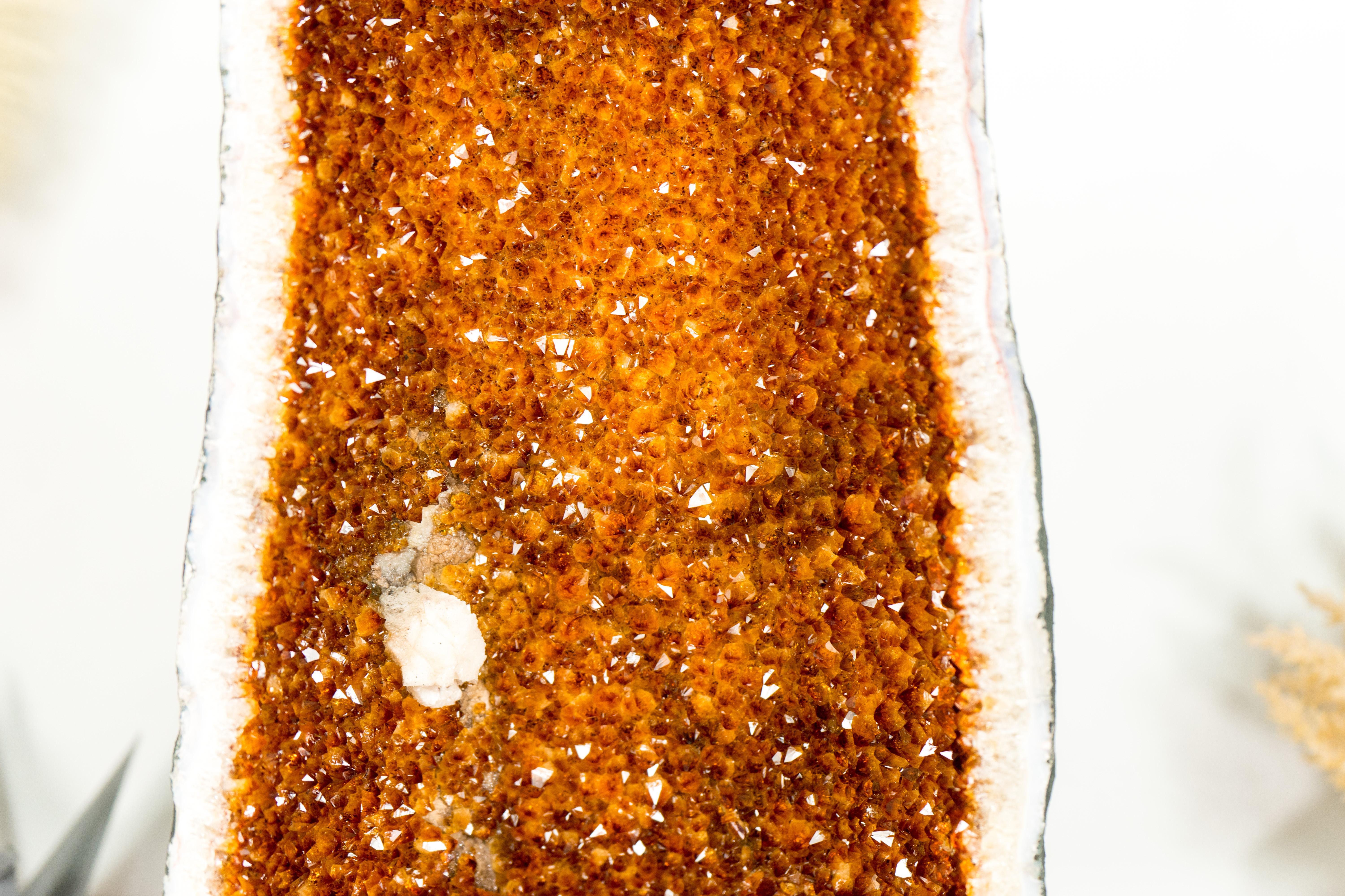 Citrine Geode Cathedral of AAA Quality, with Deep Orange Citrine and 24 In Tall  For Sale 1