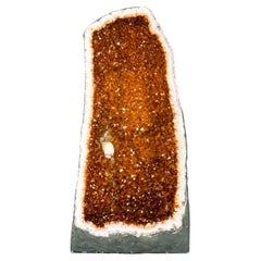 Geoda Catedral de Citrino de Calidad AAA, con Citrino Naranja Profundo y 24 Pulgadas de Altura