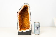 Citrin Geode Höhle mit seltenen natürlichen Galaxy Druzy