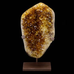 Citrin Geode auf individuellem Metallständer