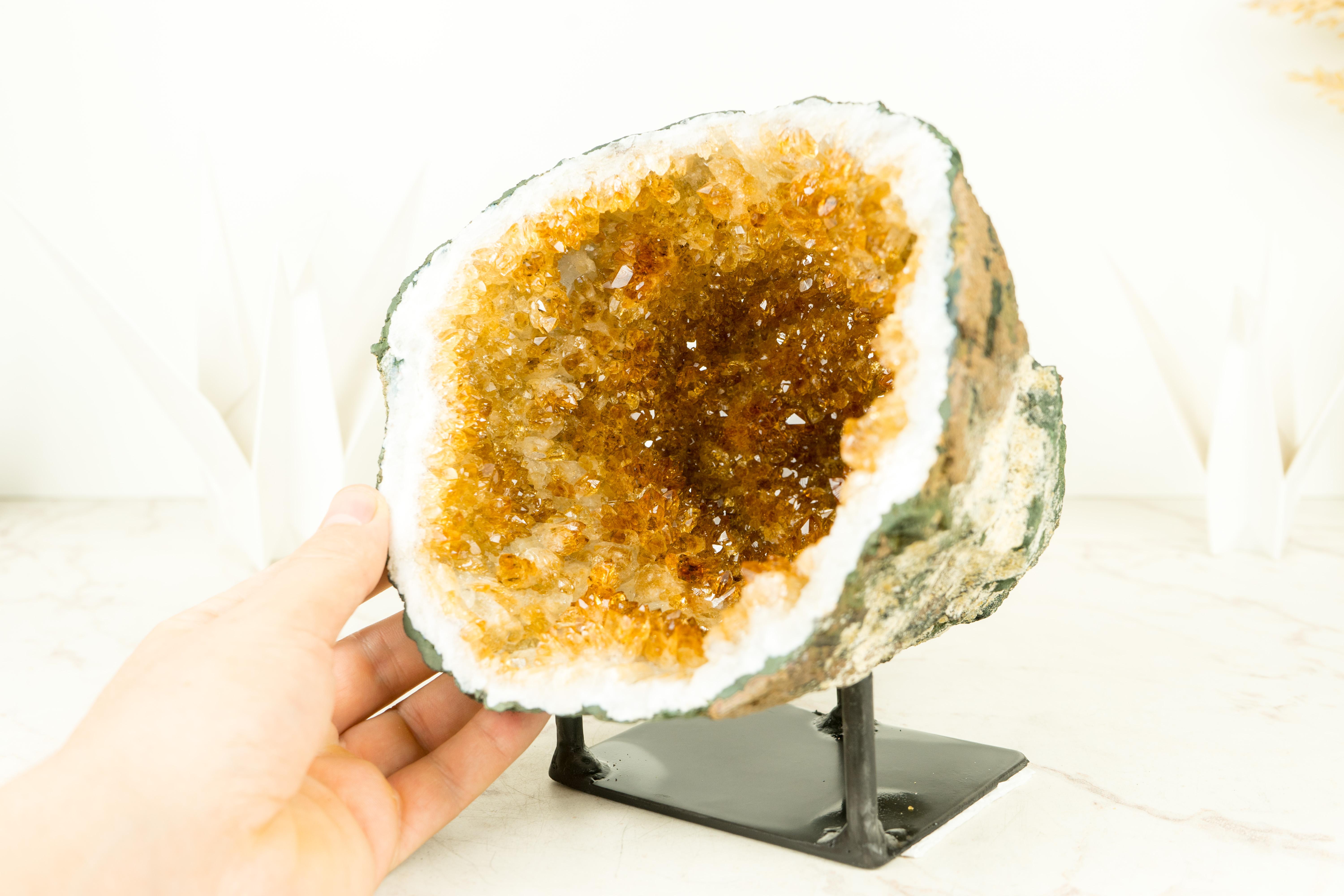 geoda de cuarzo citrino