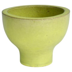 Citrine Glazed Terra Cotta Pedestal Style Planter Pot