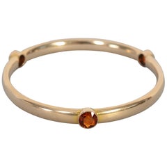 Bracelet jonc en or et citrine