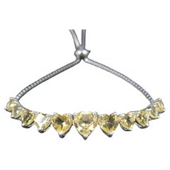 Citrin Herz Bolo-Armband Sterling Silber