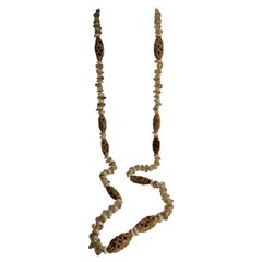 Citrine Horn Vermeil Long Gemstone Necklace