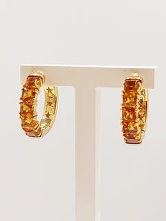 Citrine Huggy Earrings