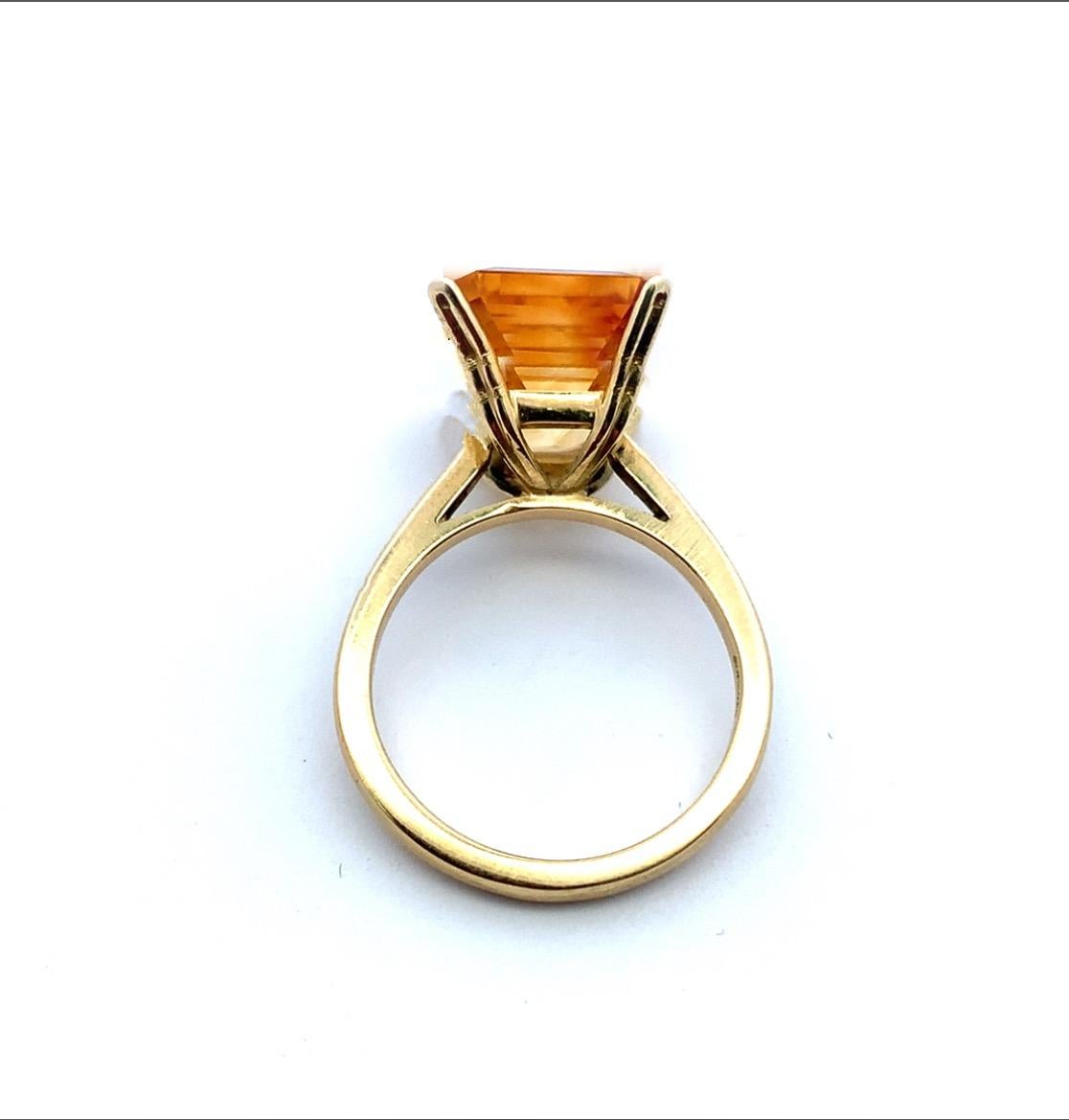 Bague cocktail en or jaune 9 carats avec citrine orange Neuf - En vente à London, GB