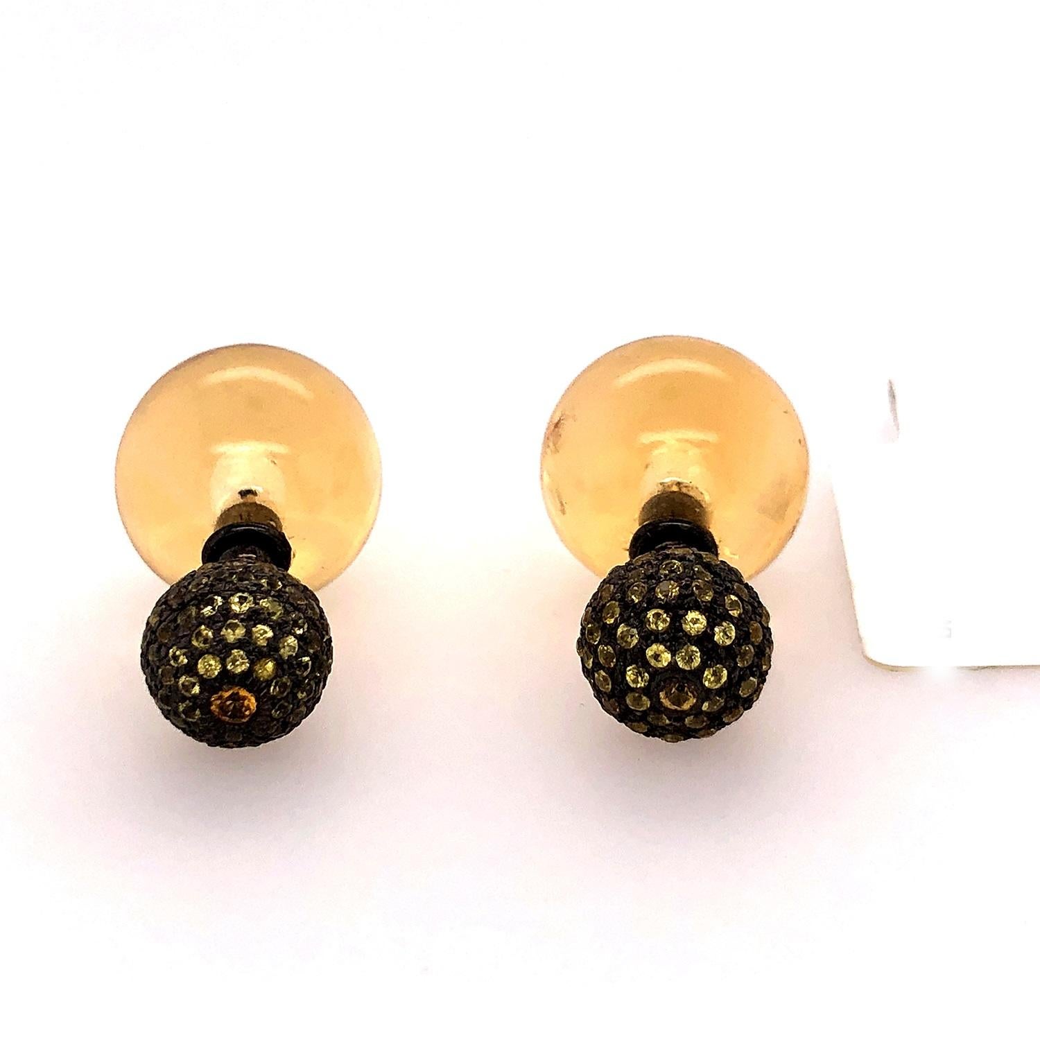 14kt:2.06g,
Silver:2.66g,
Sapphire:3.40ct,
Citrine:57.22ct
Size: 10-16 MM