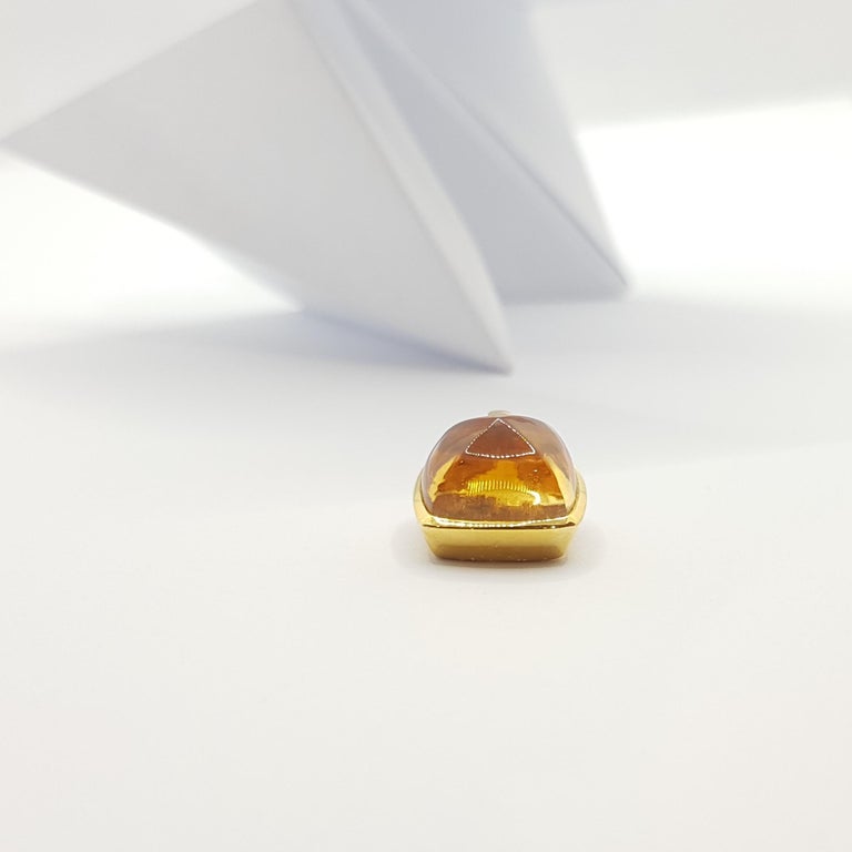 Pendentif Serti D'une Pierre (citrine ?) - Monture Ajourée - Occasion - Bijou à étudier