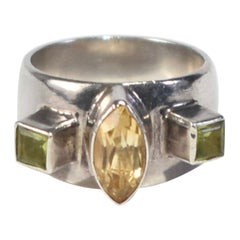 Citrin Peridot Ring