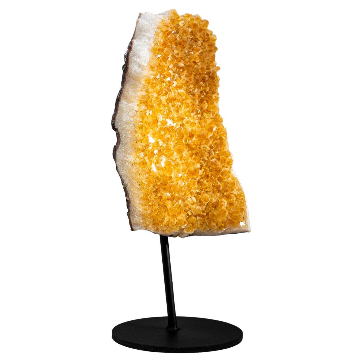 Citrine Quartz Crystal Cluster on Metal Stand (7", 2.6 lbs) For Sale at