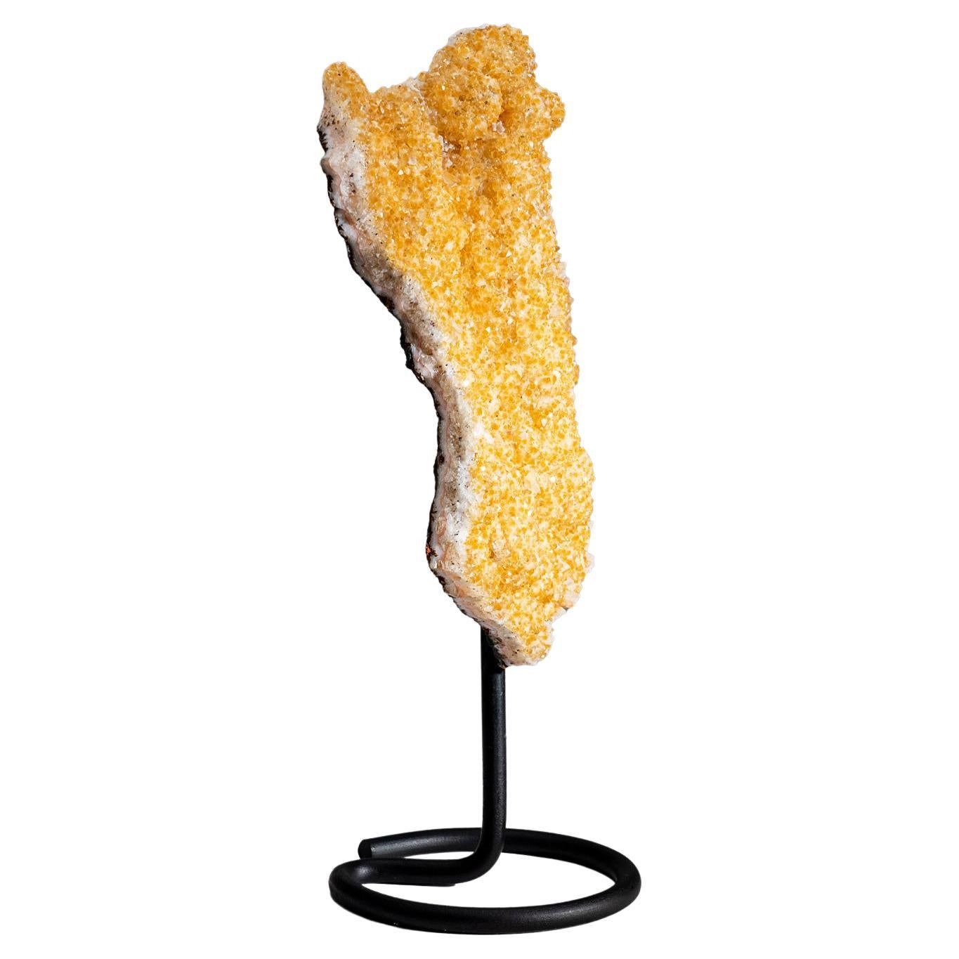 Citrine Quartz Crystal Cluster on Metal Stand (16.5"Tall, 9 lbs.)