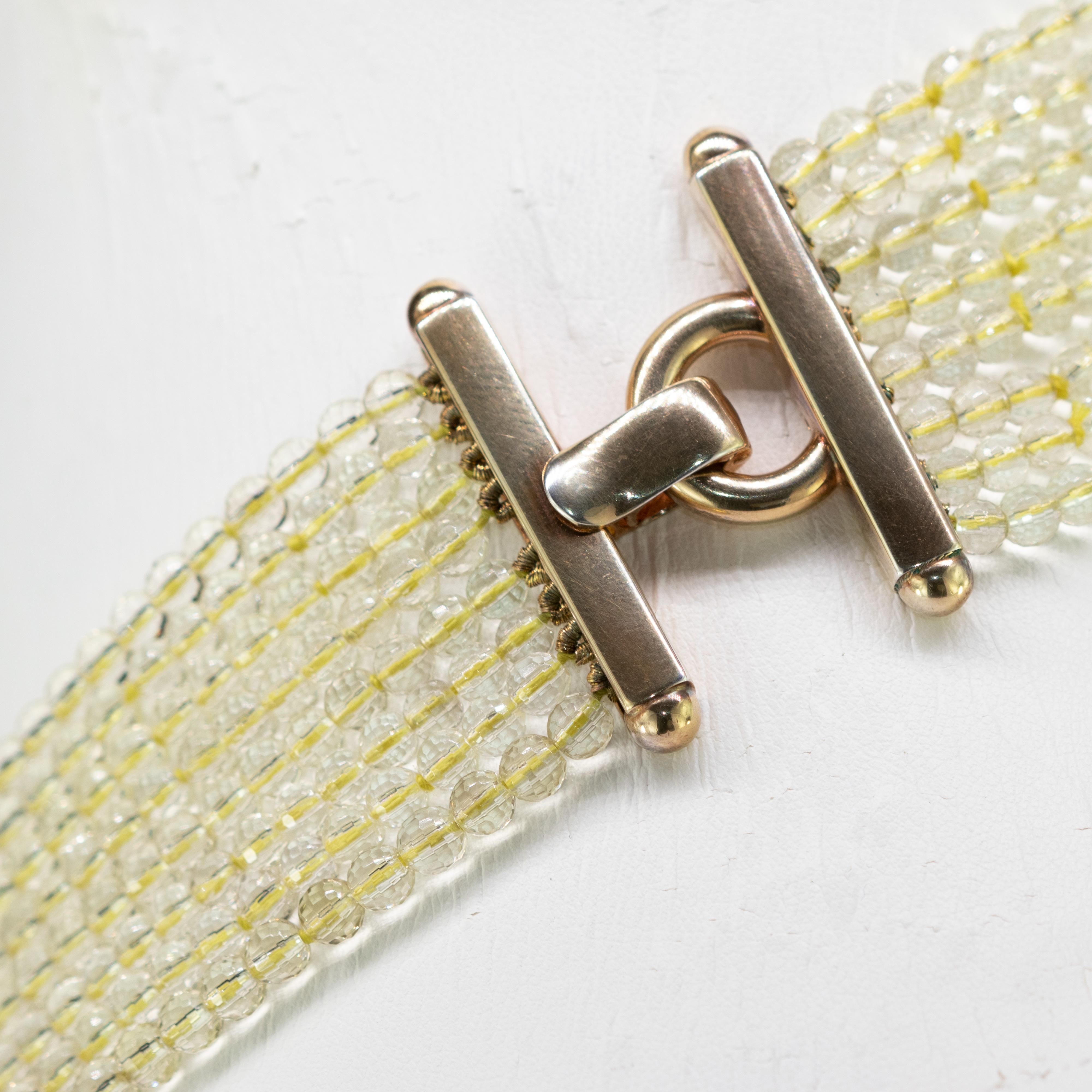 Collier de perles d'eau douce, quartz, citrine et agate jaune en vente 5