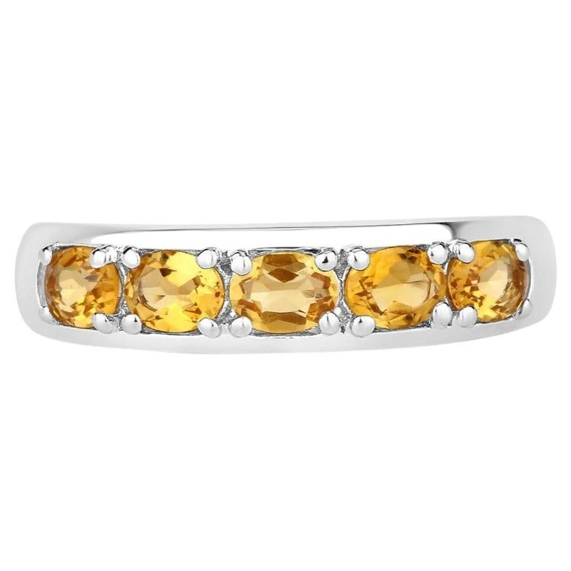 Citrine Ring 0.78 Carats Sterling Silver