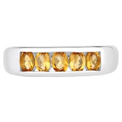 Citrine Ring 0.78 Carats Sterling Silver