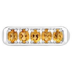 Citrine Ring 0.78 Carats Sterling Silver