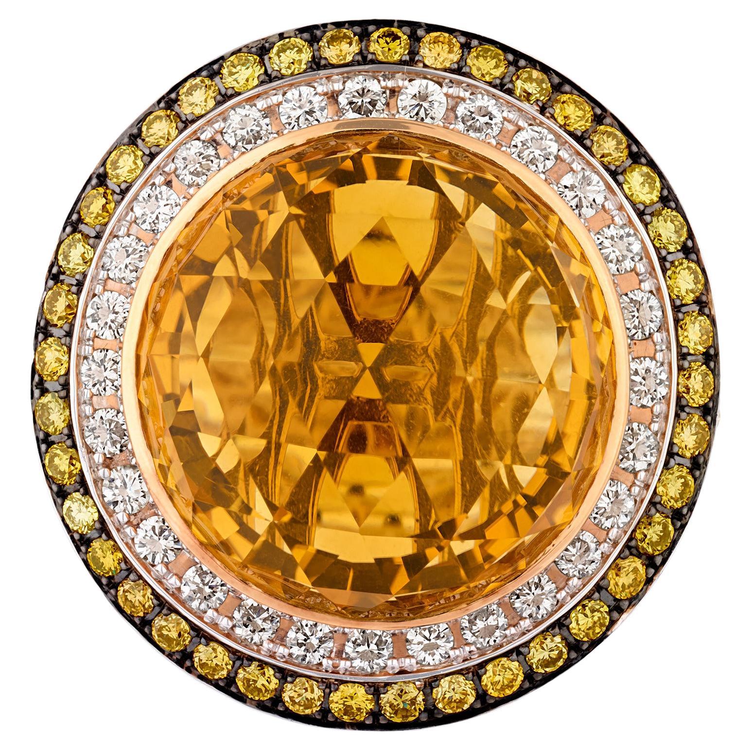Citrin-Ring, 50,79 Karat im Angebot