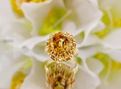Citrine Ring Etsy 18 Karat Solid Gold