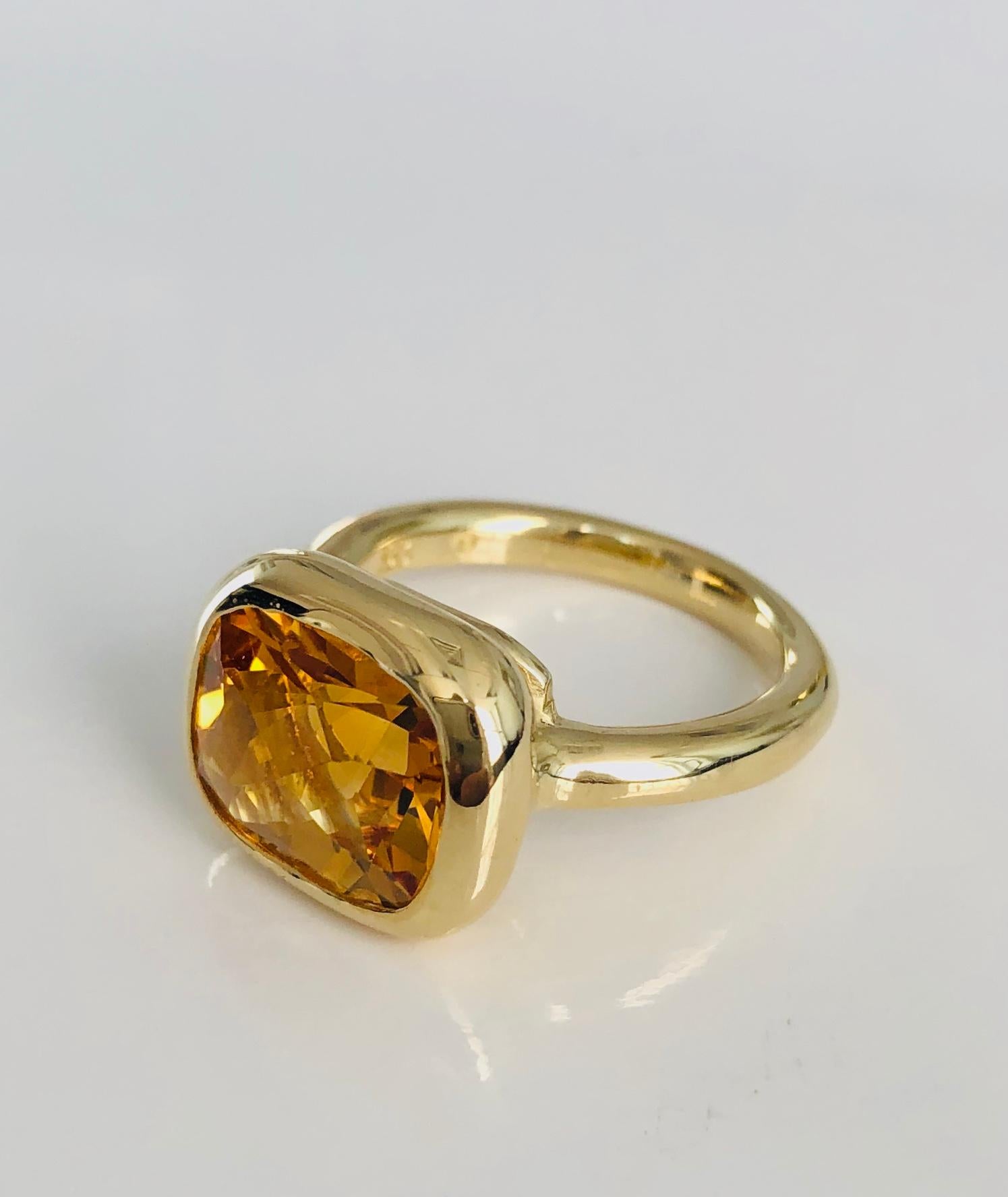 citrine gold ring