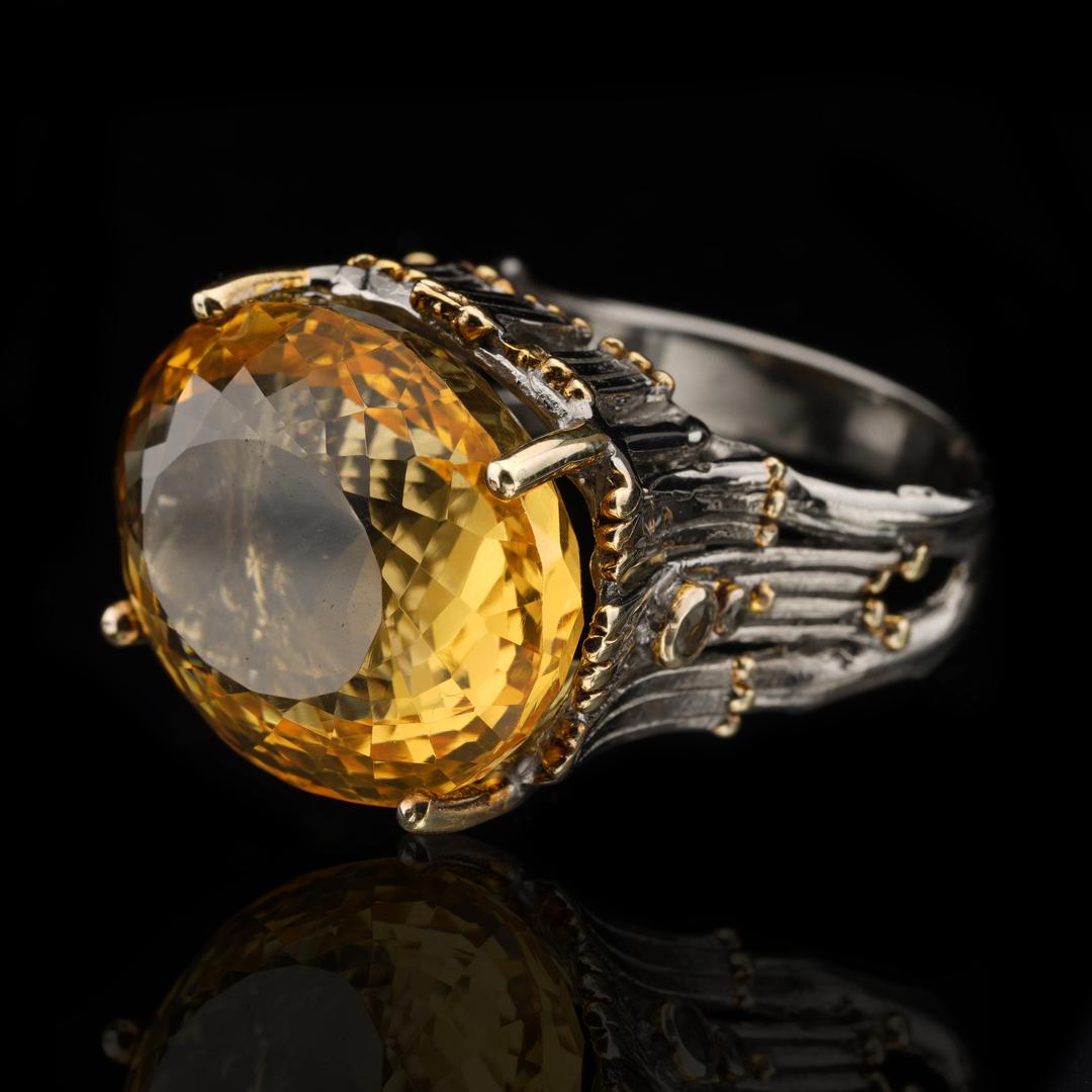 Oval Cut Citrine Ring For Sale