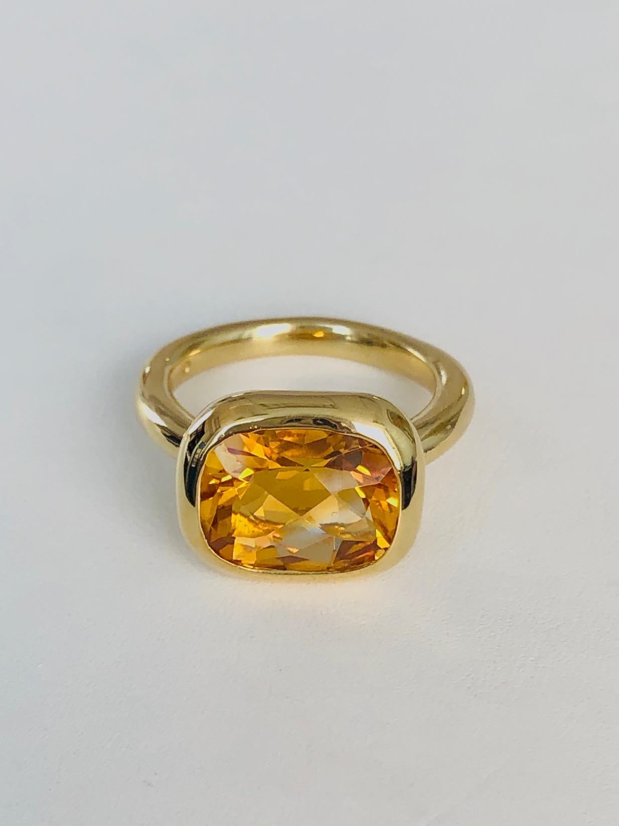 citrine ring yellow gold