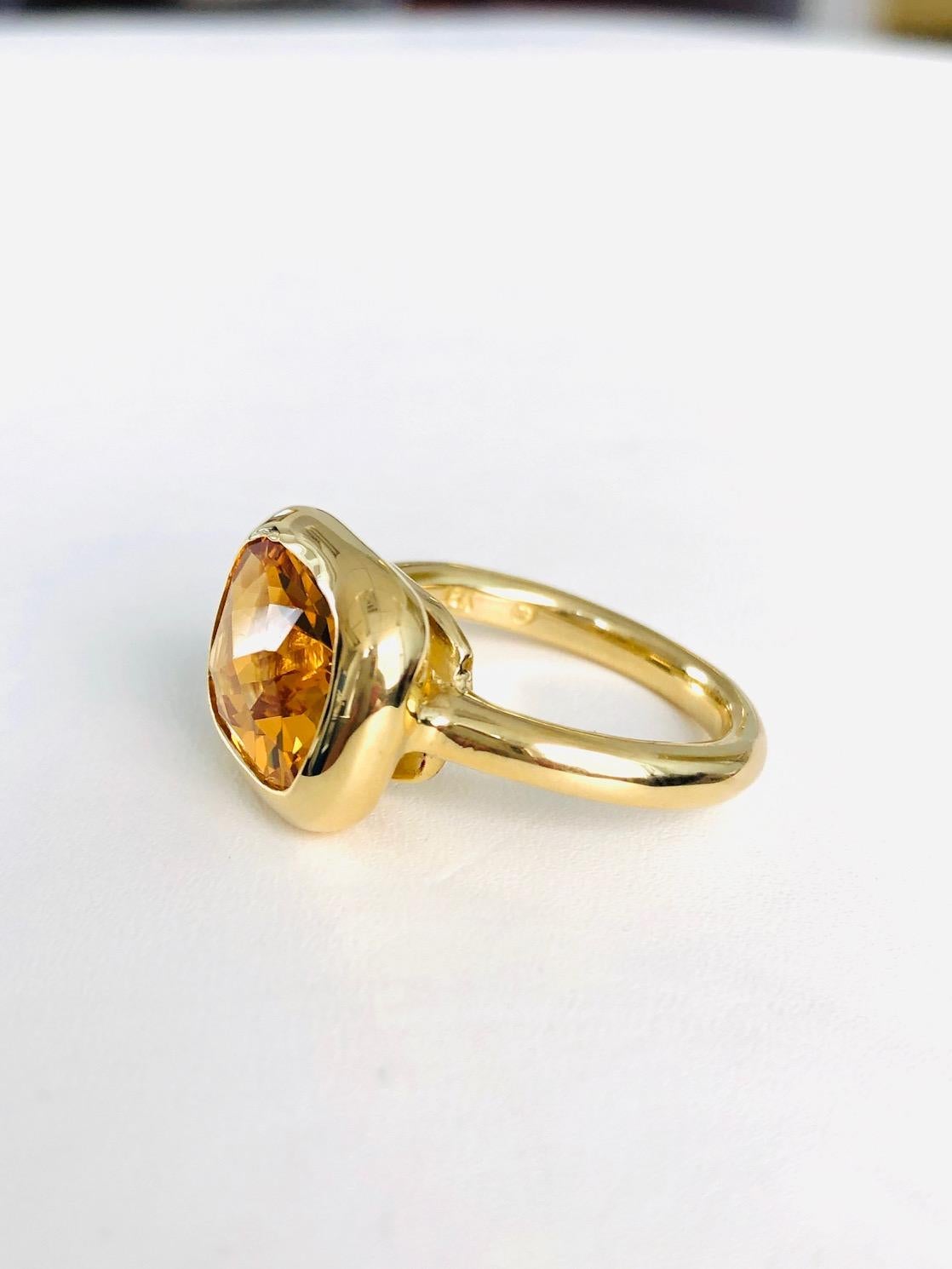 gold and citrine ring