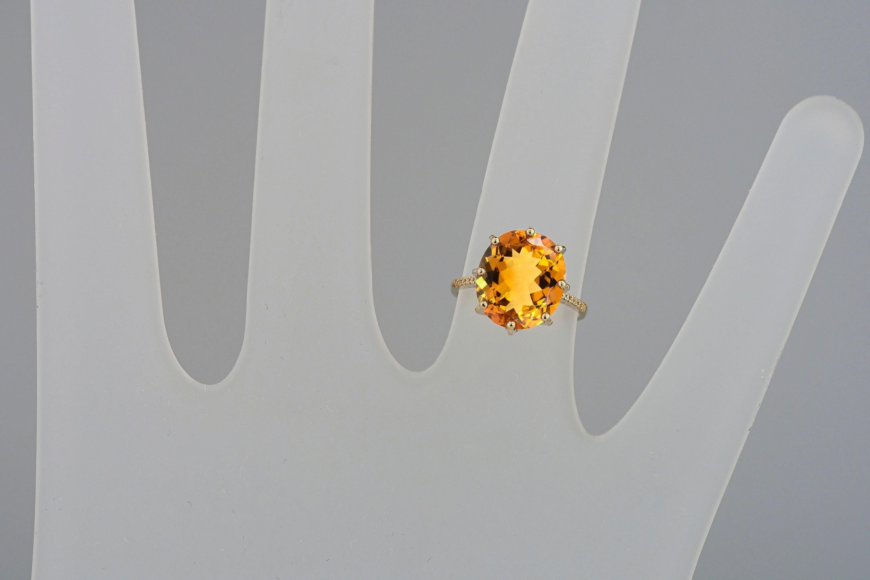Im Angebot: Ring aus Citrin () 6