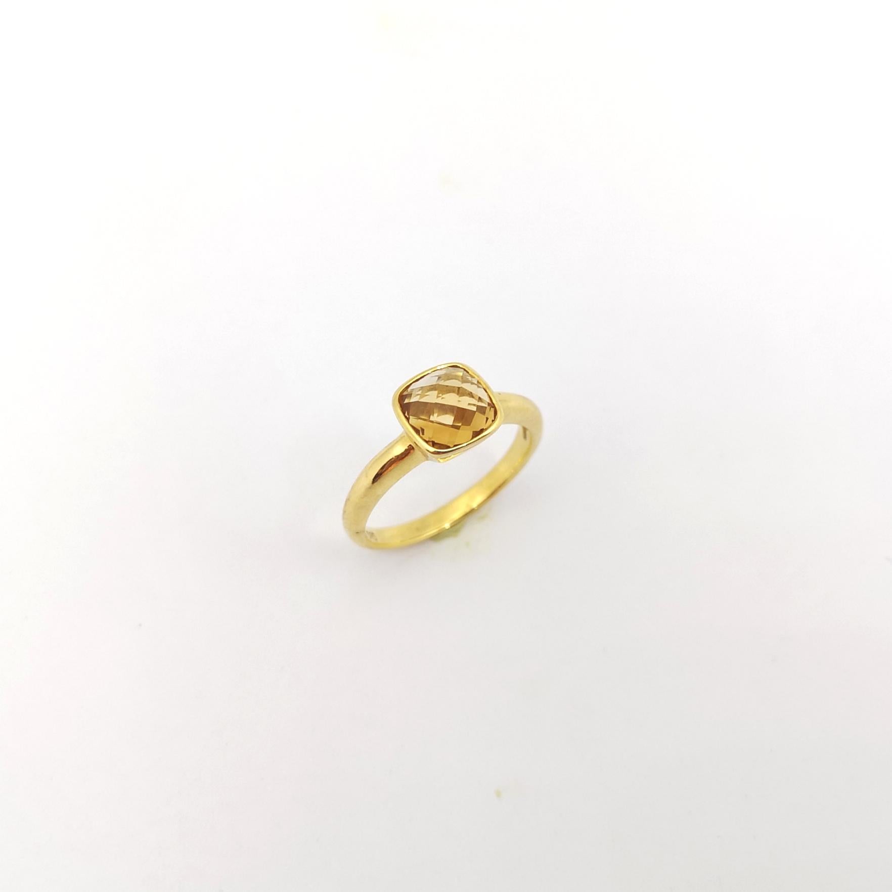 Citrine Ring se in 14K Gold Settings For Sale 7