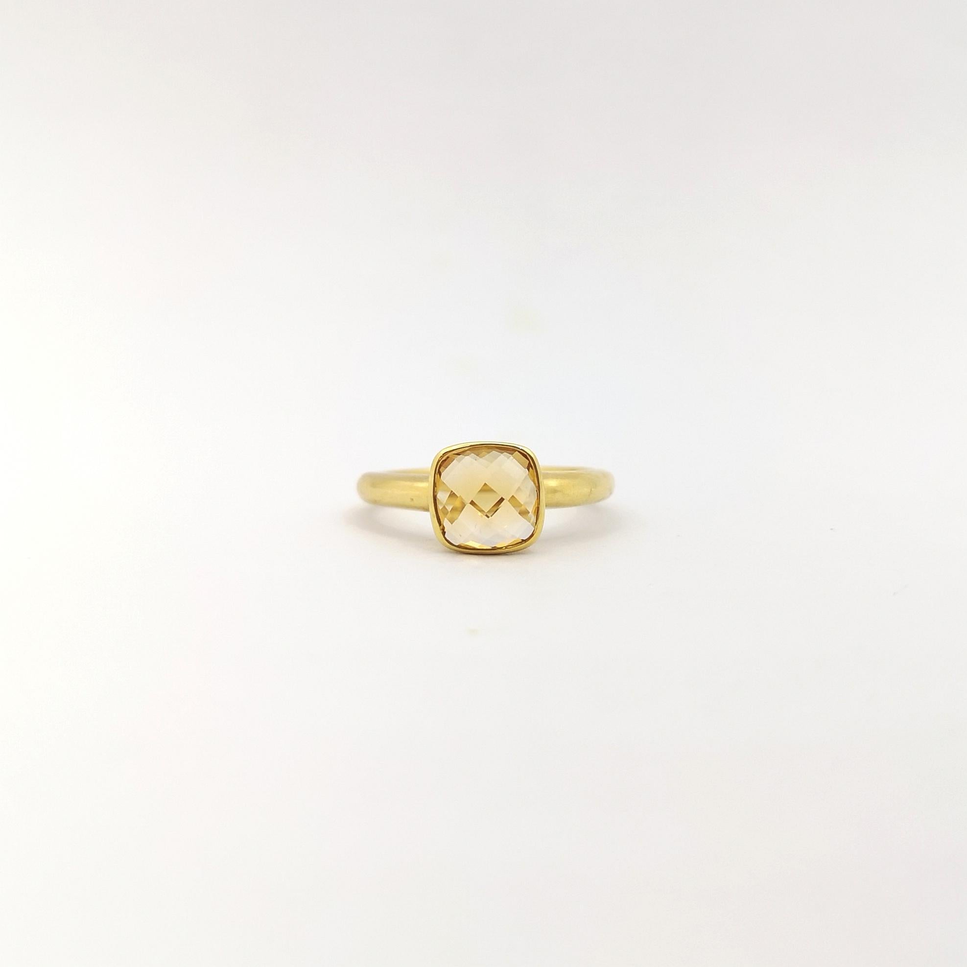 Citrine Ring se in 14K Gold Settings For Sale 1