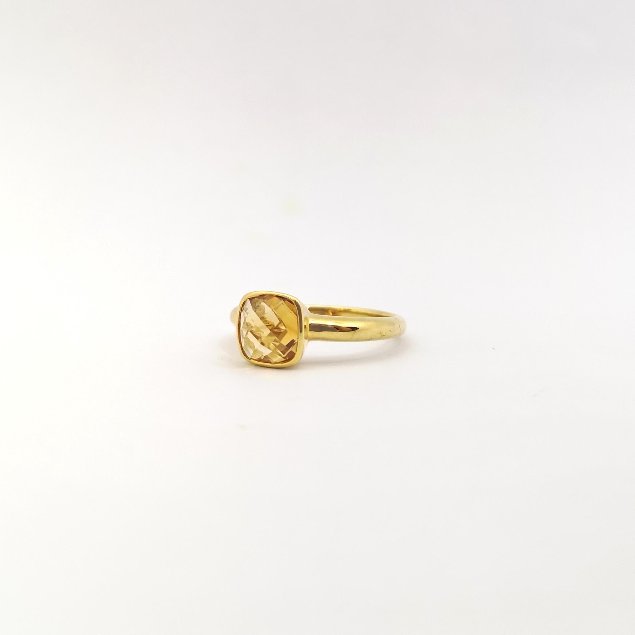 Citrine Ring se in 14K Gold Settings For Sale 2
