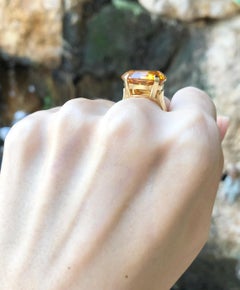 Citrine Ring Set in 14 Karat Gold Settings