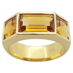 Bague en or 18 carats sertie de citrine