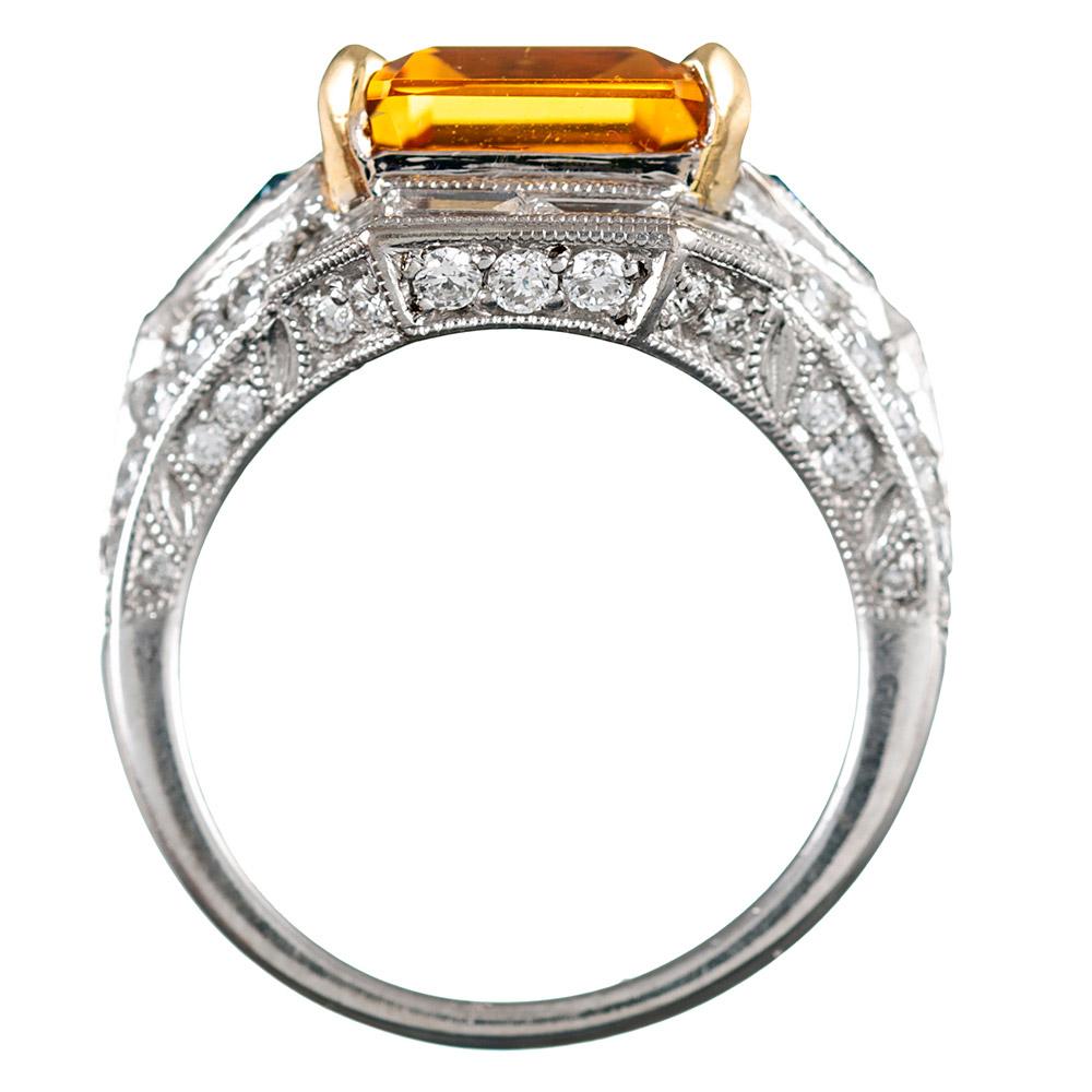 citrine and sapphire ring