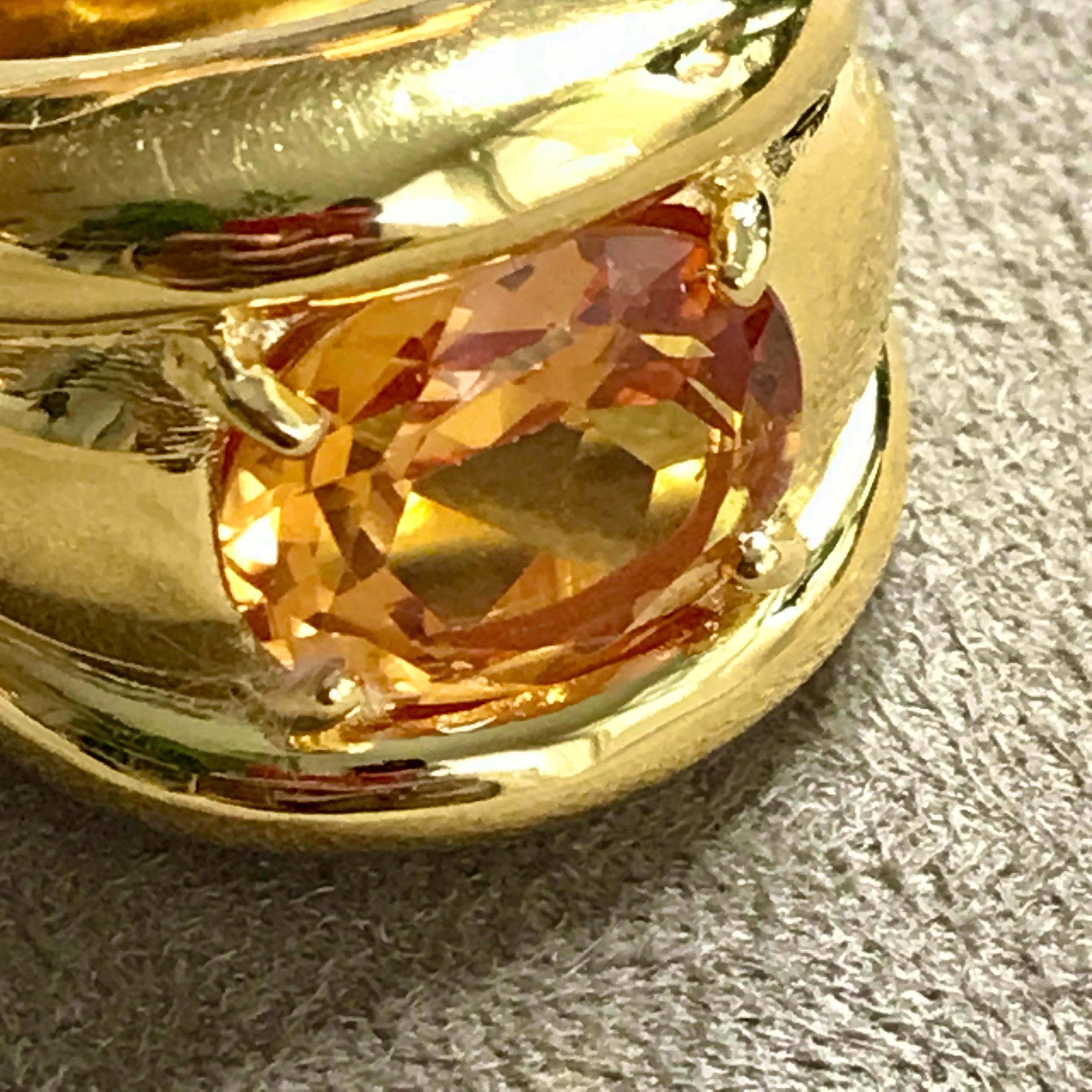 Citrine set 'Octavia' Cocktail Ring In New Condition For Sale In London, GB