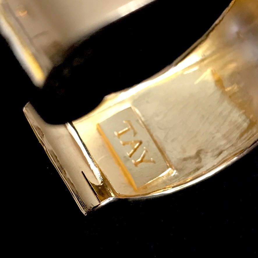 Manchette carrée sertie de citrine en vente 3
