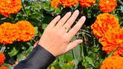 Citrine Solitaire Ring Diamond Setting 0.55 Carats 14K Gold