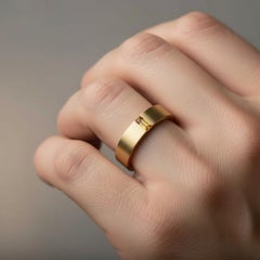 Citrine solitaire ring for men silver, gold