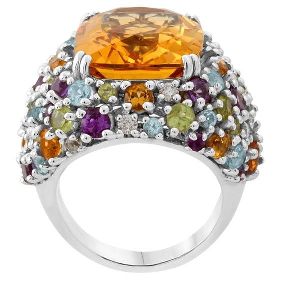 Citrine Statement Ring, Aura Ring For Sale