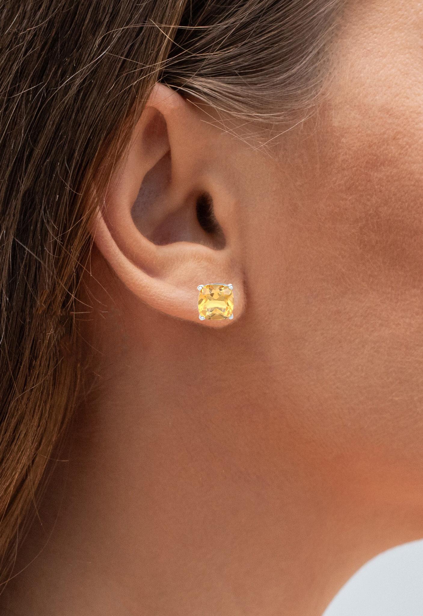 Contemporain Clous d'oreilles citrine 5,90 carats en vente