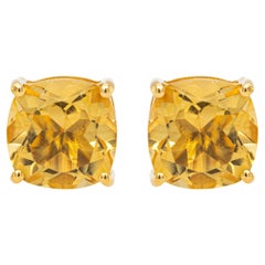 Pendientes de citrino 5,90 quilates en total Plata chapada en oro amarillo de 24 quilates
