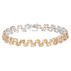 Bracciale Tennis Citrino 19.7 Carati A. Silver